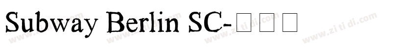 Subway Berlin SC字体转换
